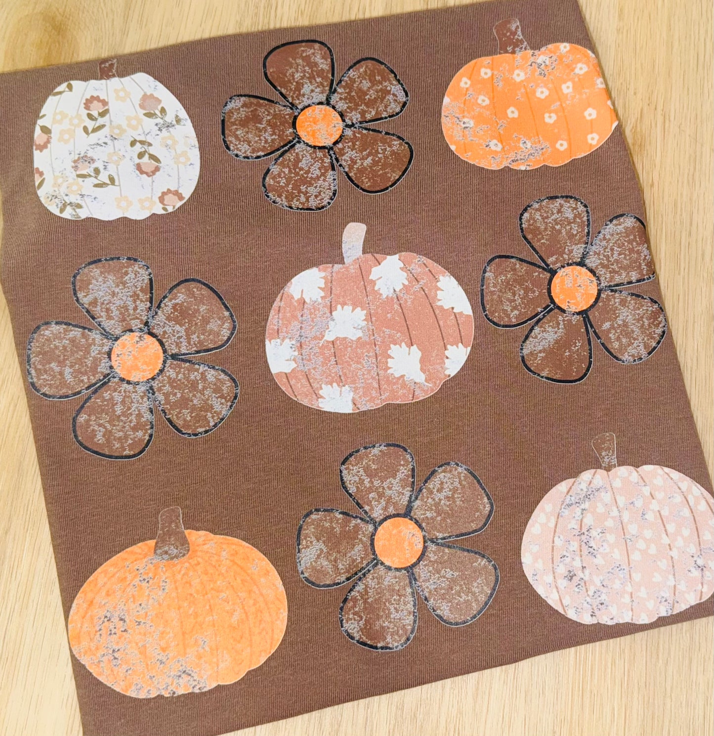 Pumpkins and Flowers tee TAT 3 WEEKS