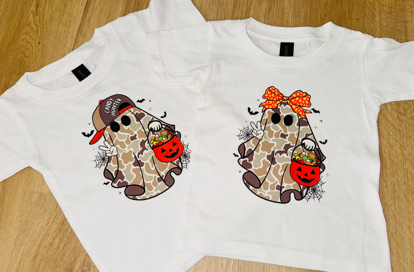 Camo Ghost girls tee TAT 3 WEEKS