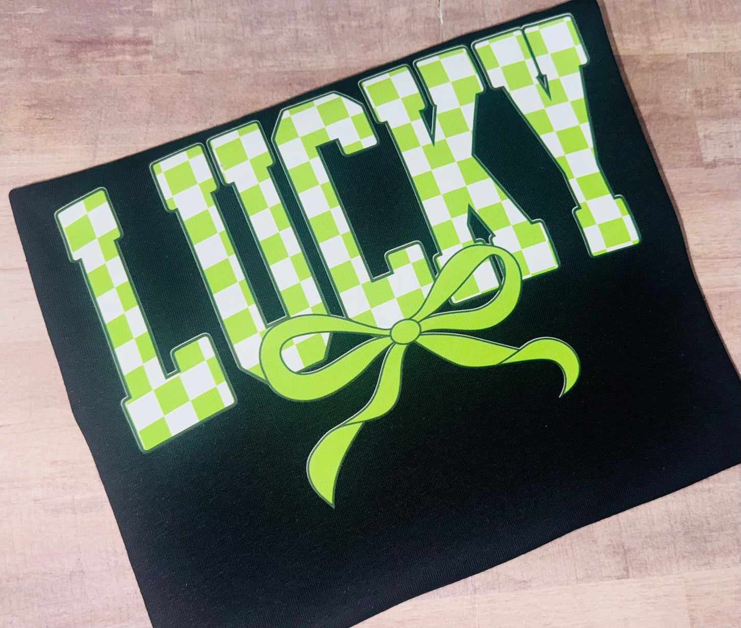 Lucky checkered tee TAT 3 WEEKS