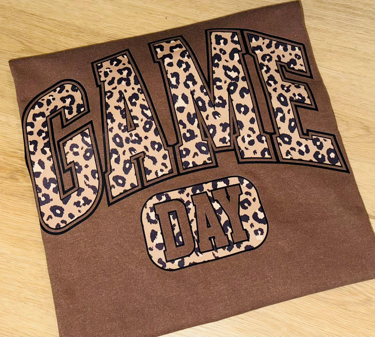 Game Day Leopard tee TAT 3 WEEKS