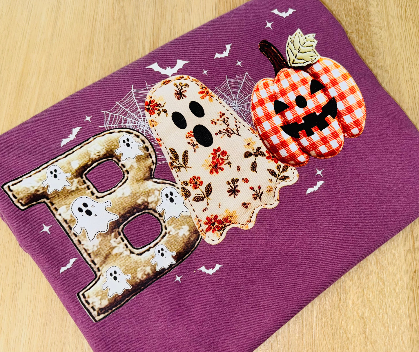 Patchwork Boo tee TAT 3 WEEKS