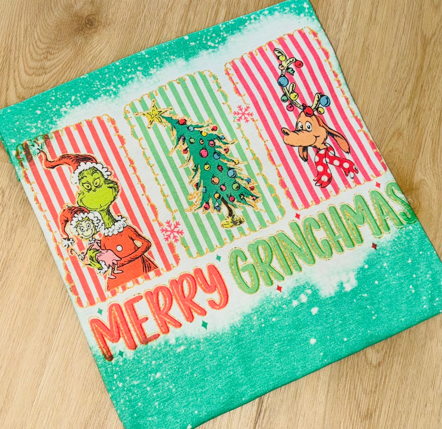 Bleached Merry Gmas tee TAT 3 WEEKS