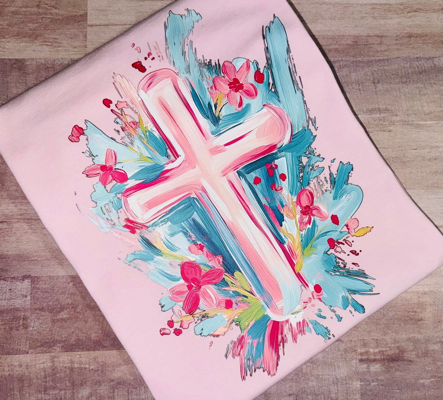 Watercolor cross tee TAT 3 WEEKS