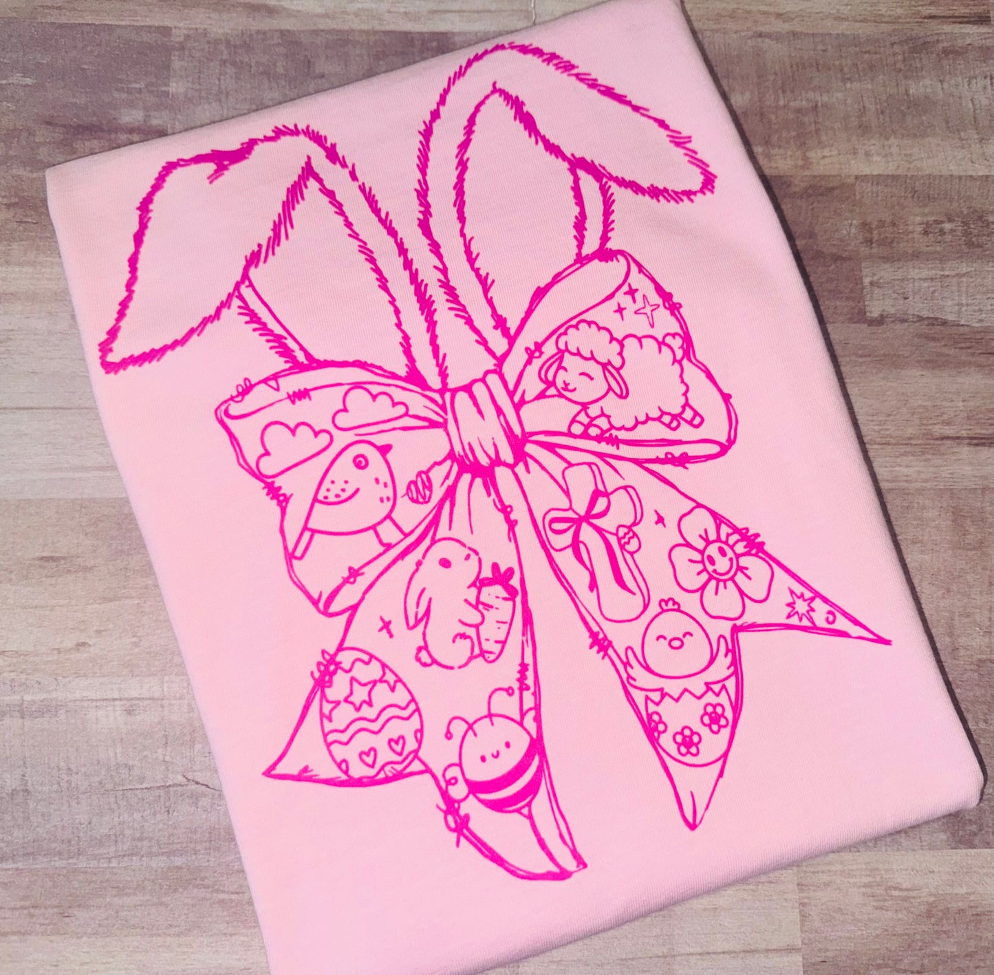 Bunny ears bow tee TAT 3 WEEKS