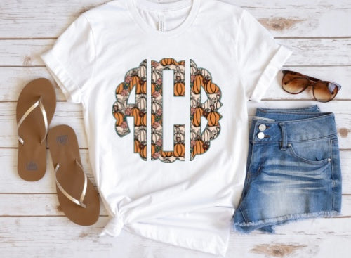 Fall Pumpkins Monogram - TAT 3 WEEKS
