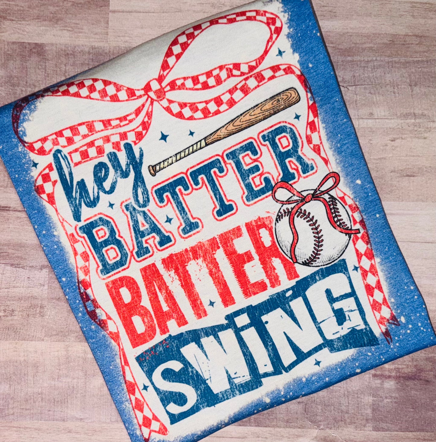 Bleached Hey Batter Batter tee TAT 3 WEEKS