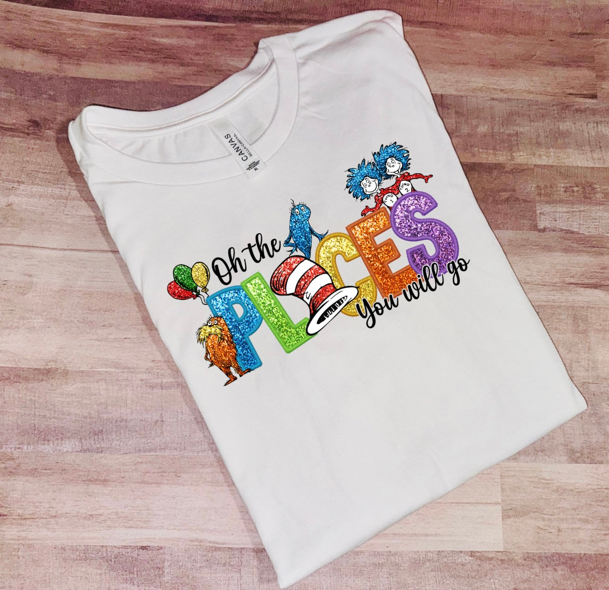 Oh the places you will go glitter - TAT 3 WEEKS