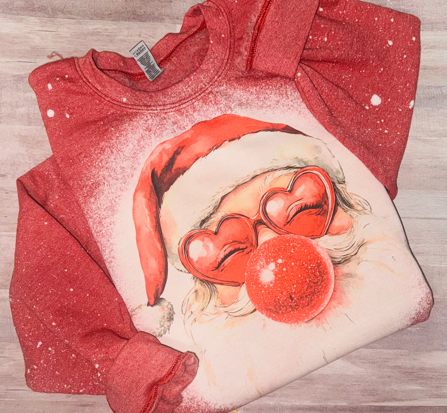Bleached Bubblegum Santa Crewneck TAT 3 WEEKS