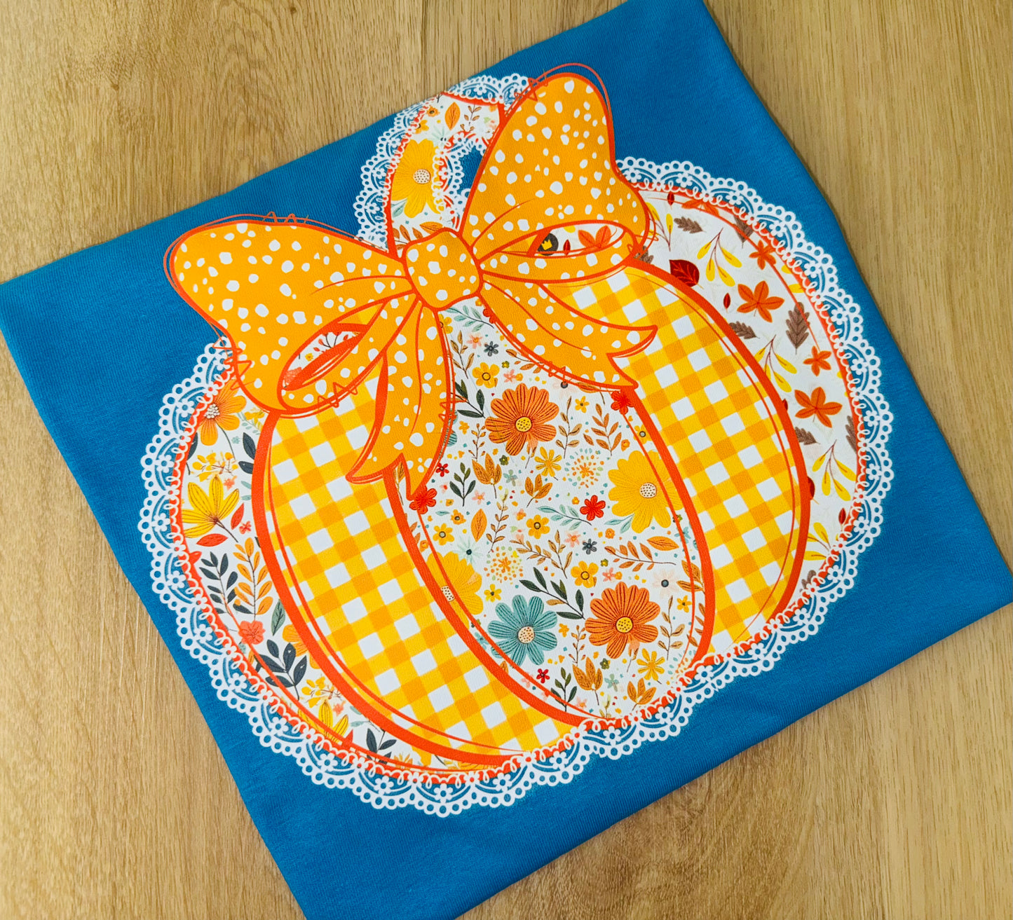 Floral Pumpkin tee TAT 3 WEEKS
