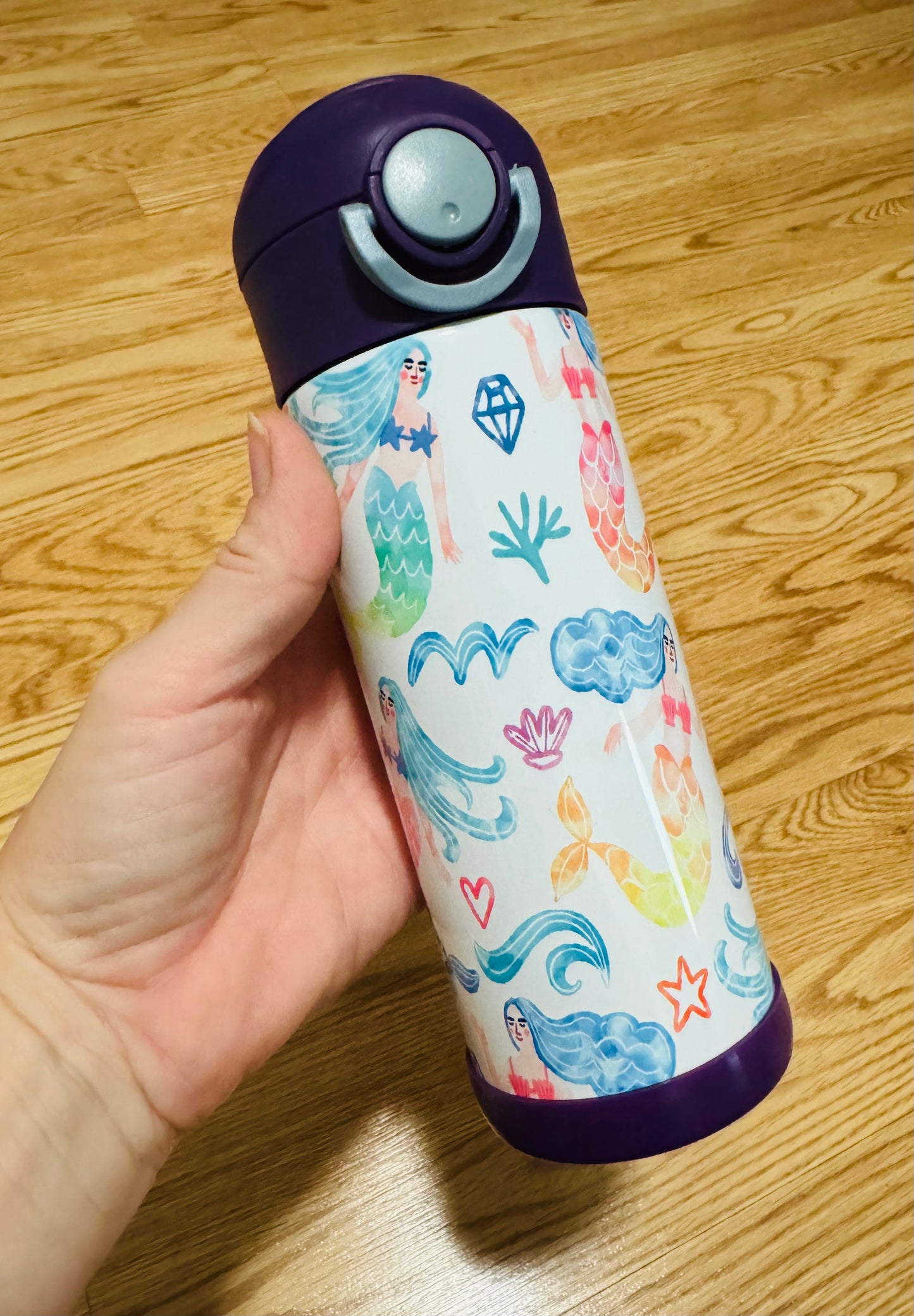 Mermaid kids sippy cup