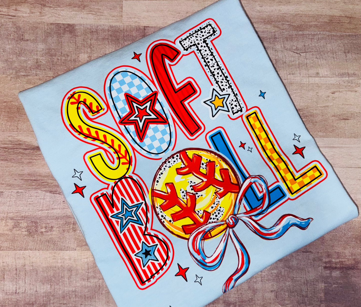 Softball bow tee TAT 3 WEEKS