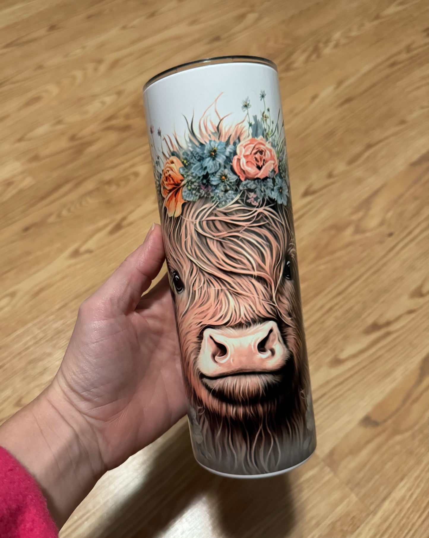 Boho Highland Cow Tumbler