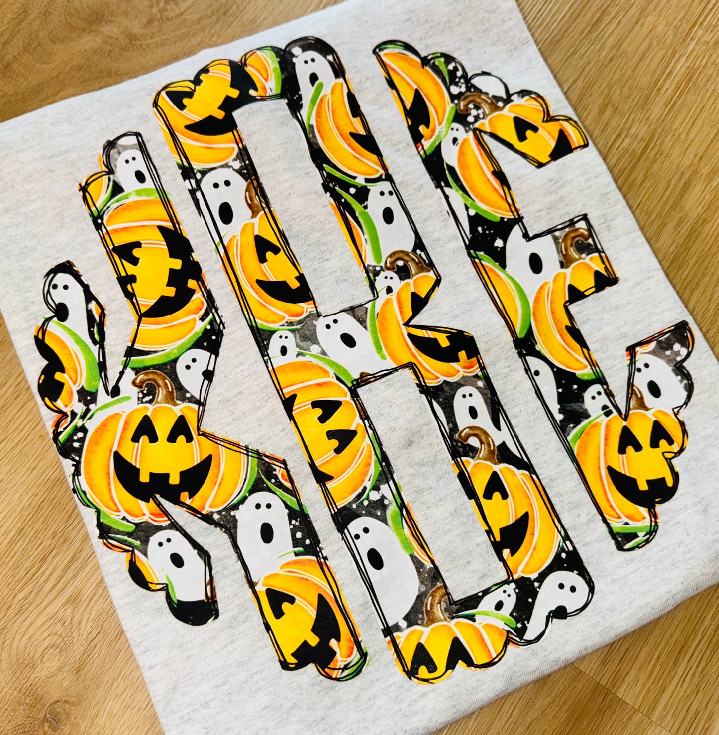 Jack o lantern Monogram tee TAT 3 WEEKS