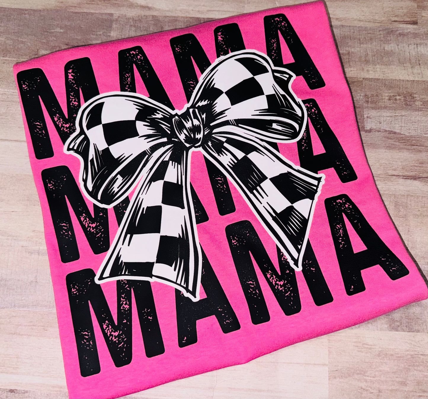 Mama with bow tee TAT 3 WEEKS