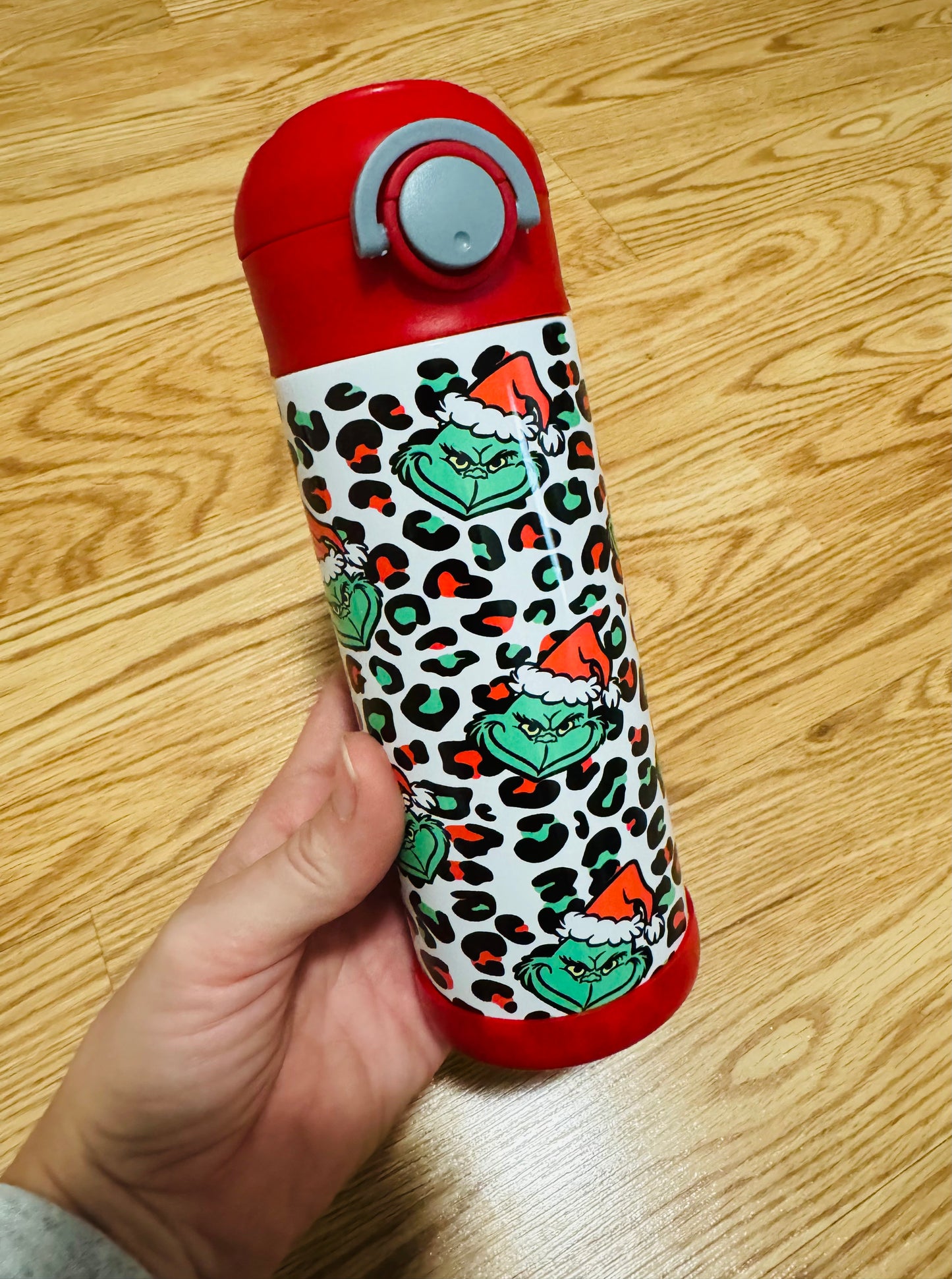 Leopard green man kids sippy cup