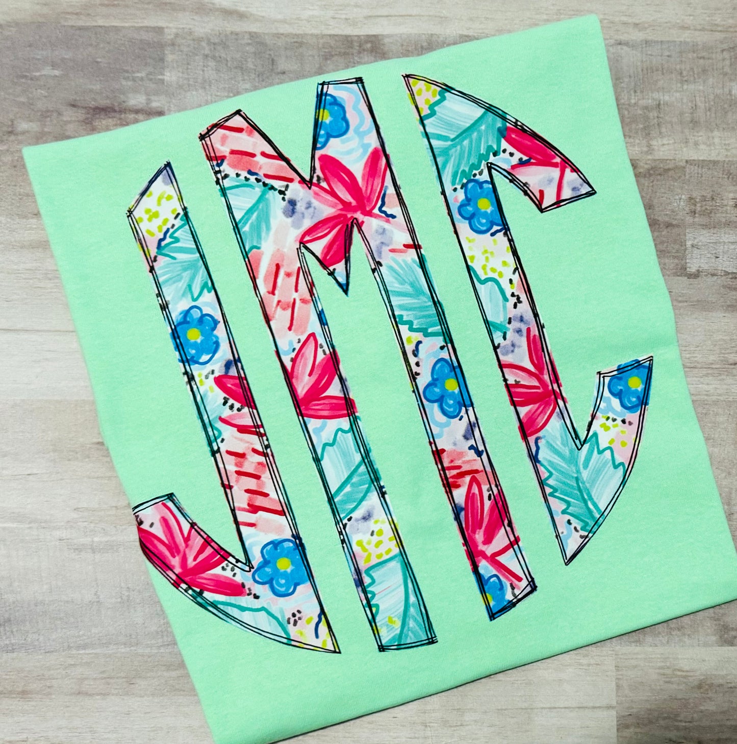 Bright Floral Monogram TAT 3 WEEKS