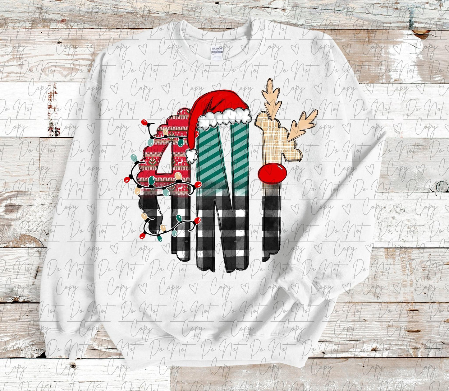 Mixed Christmas Monogram - TAT 3 WEEKS