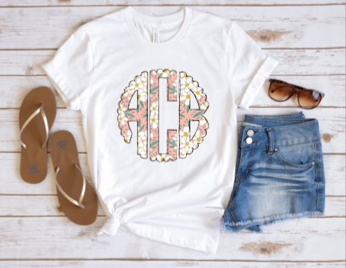 Sweet Floral Monogram - TAT 3 WEEKS