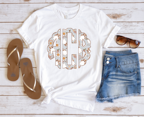 Boho Ghost Monogram - TAT 3 WEEKS