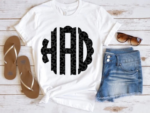 Black Leopard Monogram - TAT 3 WEEKS