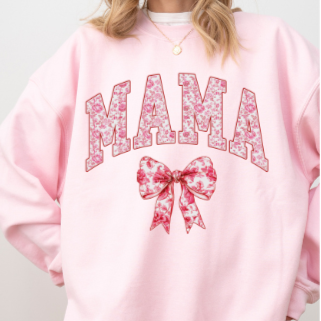 Pink Chinoiserie Bow Sweatshirt TAT 3 WEEKS