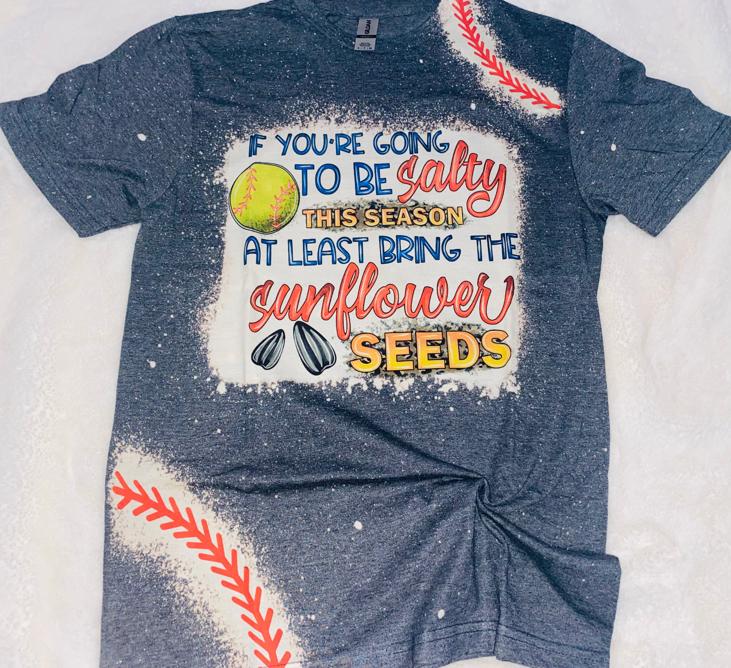 Bleached salty softball