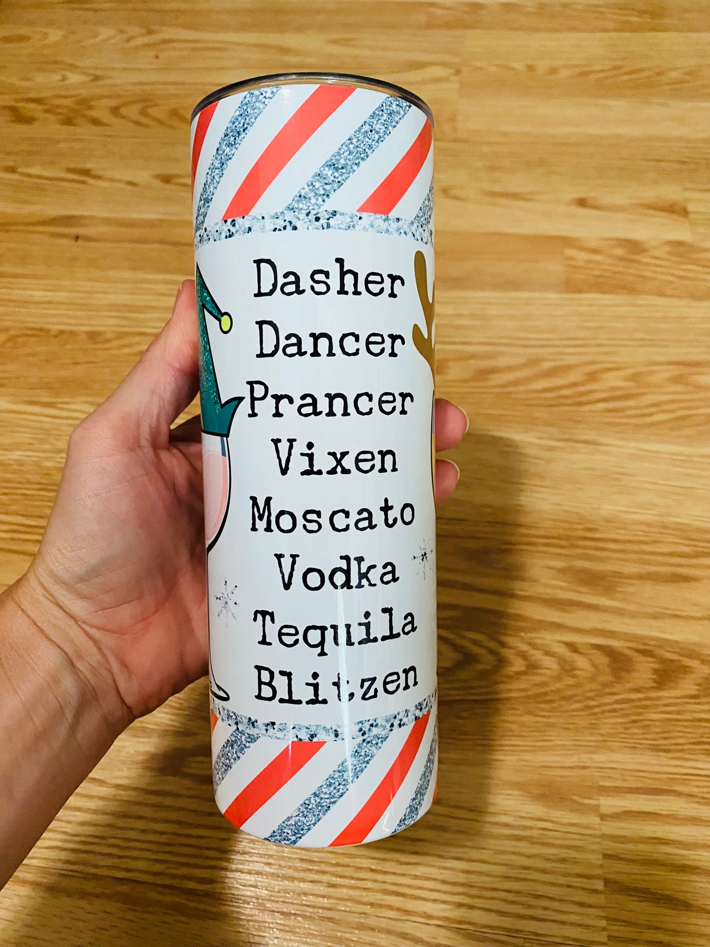 Reindeer Wine Tumbler