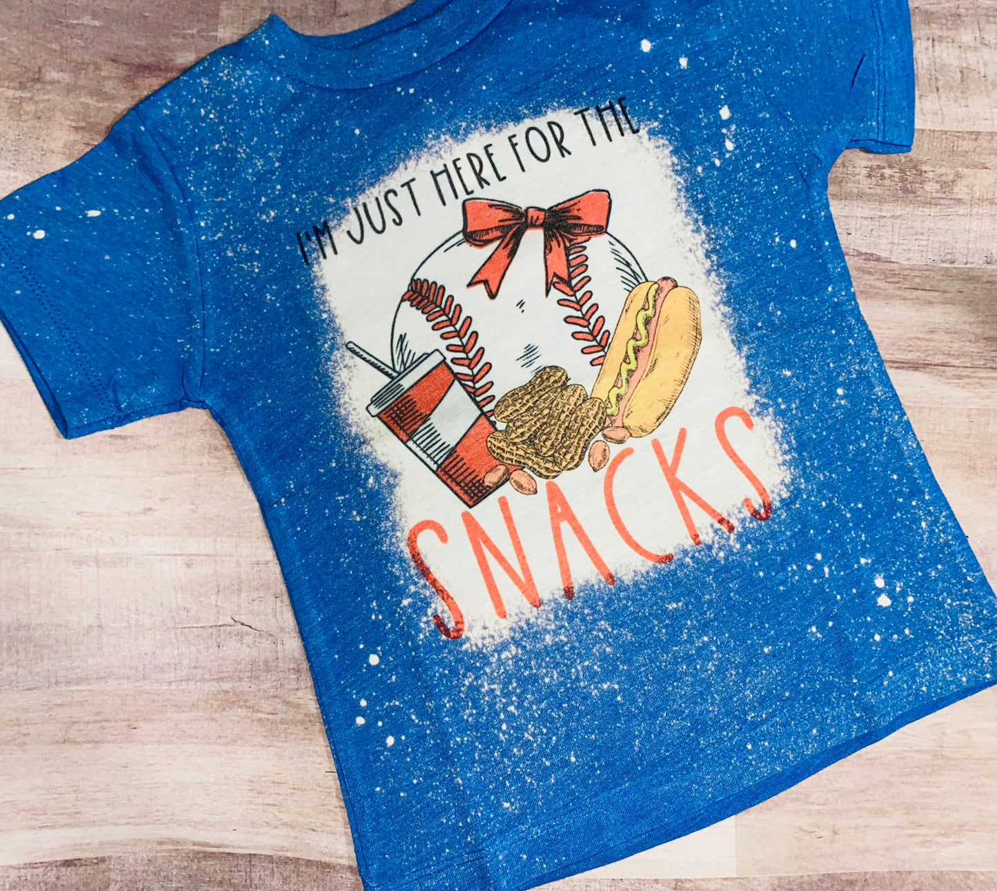 Bleached Here for the snacks baseball