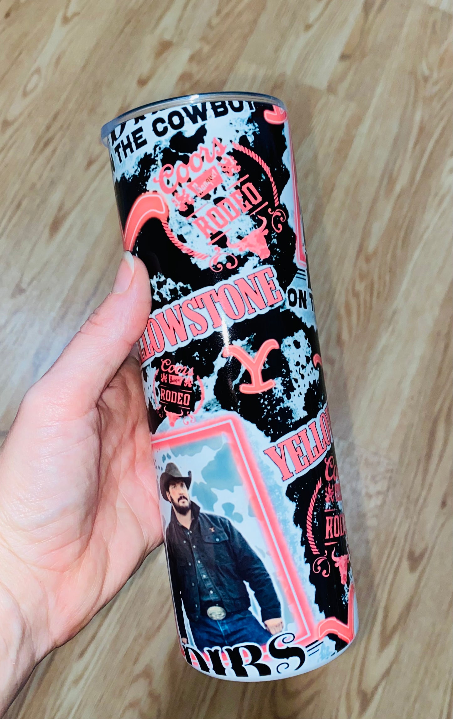 YS Dibs on the cowboy Tumbler TAT 3 WEEKS