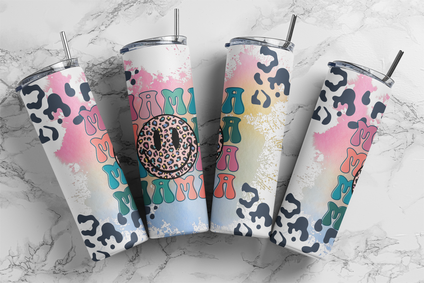 Mama happy face Tumbler TAT 3 WEEKS