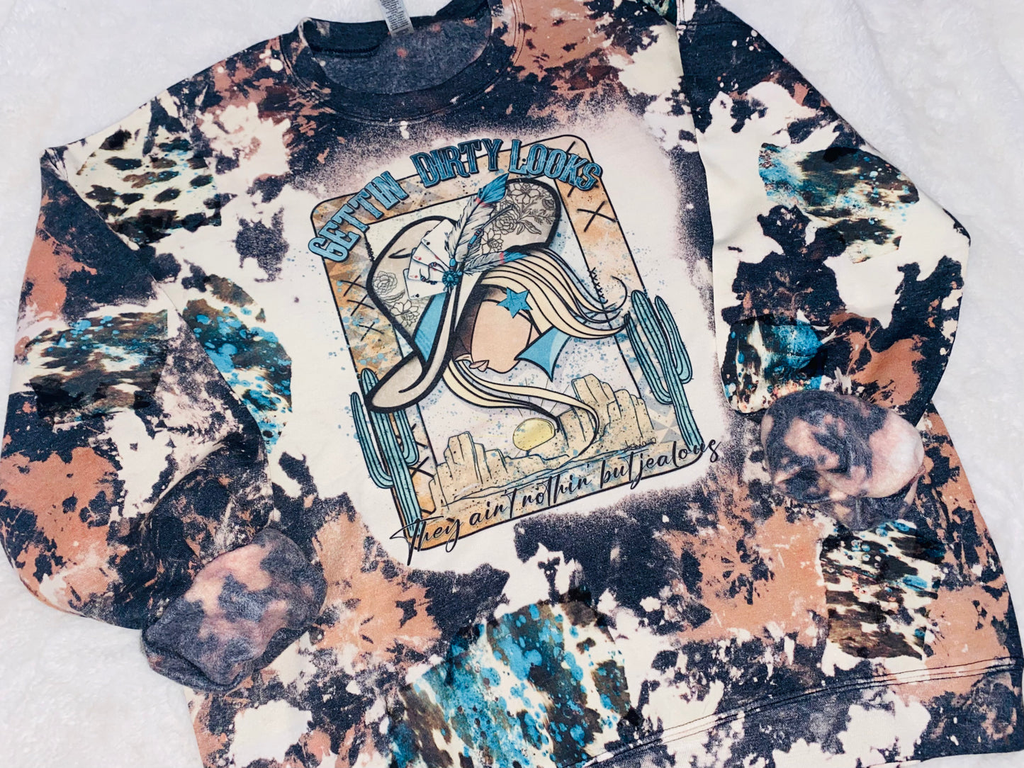 Bleached cowhide gettin dirty looks TAT 3 WEEKS