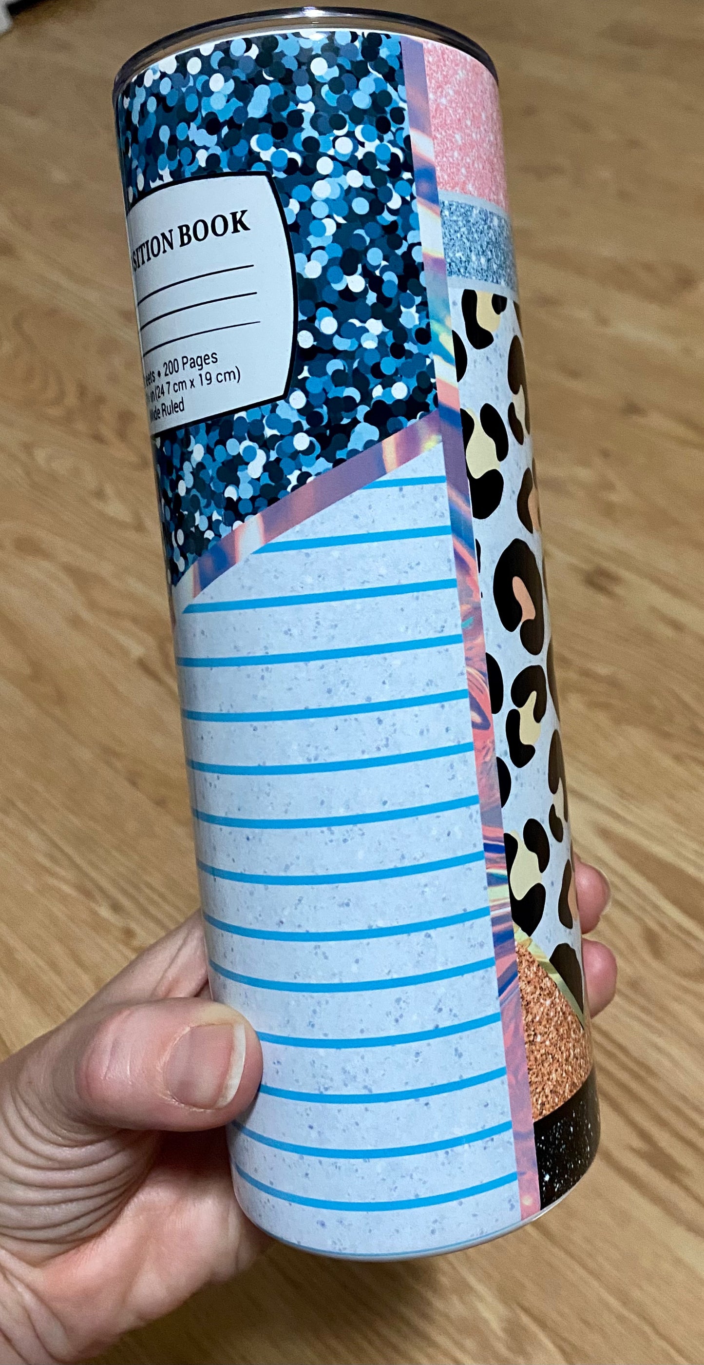 Leopard composition notebook Tumbler