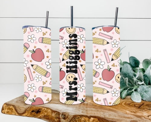 Retro teacher Tumbler