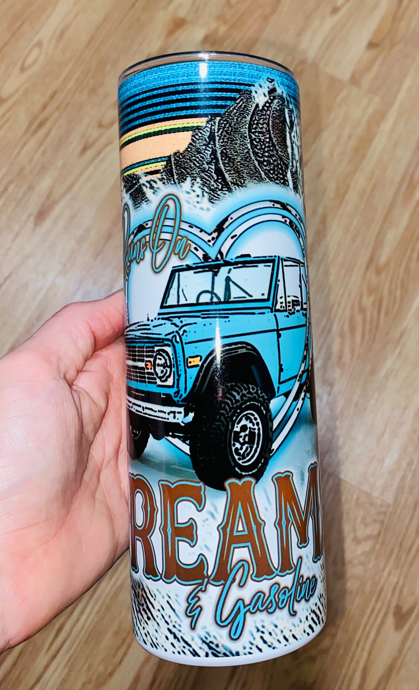 Runs on dreams Tumbler TAT 3 WEEKS