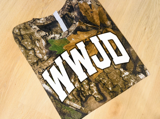 WWJD camo tee TAT 3 WEEKS