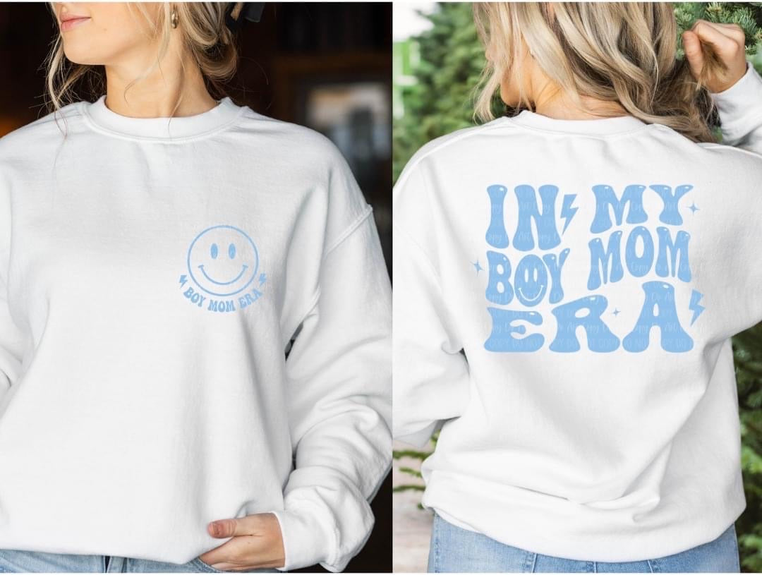 Boy Mom Era Sweatshirt with front image - TAT 3 WEEKS
