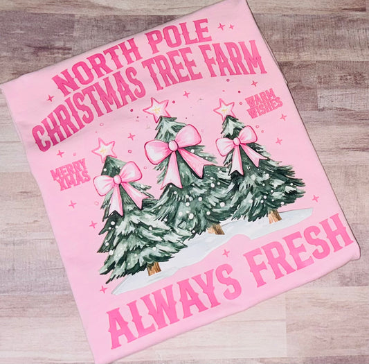 North Pole Tree Farm tee TAT 3 WEEKS