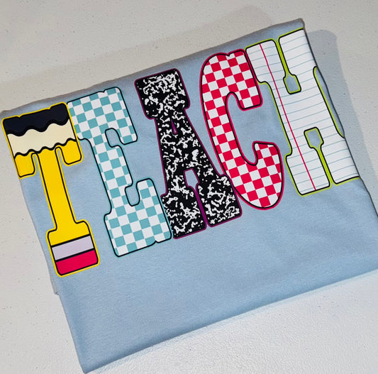 Teach school supply tee TAT 3 WEEKS