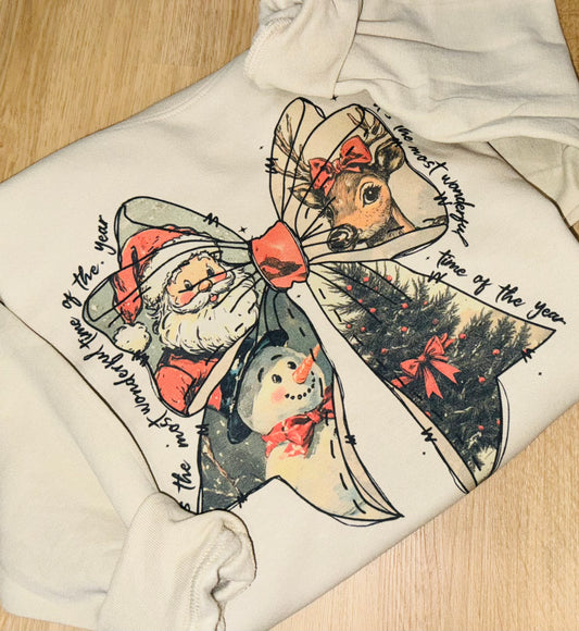 Christmas Bow Crewneck TAT 3 WEEKS