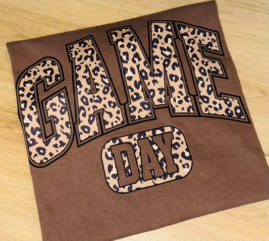 Game Day Leopard tee TAT 3 WEEKS