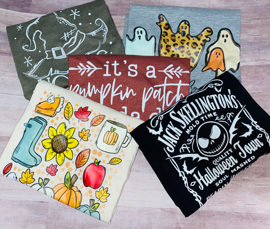 Fall/Halloween tee bundle