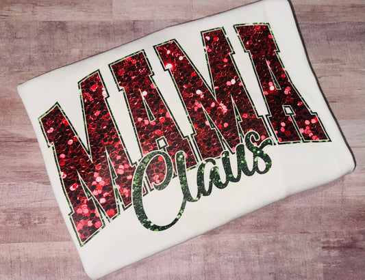 Mama Claus Sparkle Long Sleeve TAT 3 WEEKS