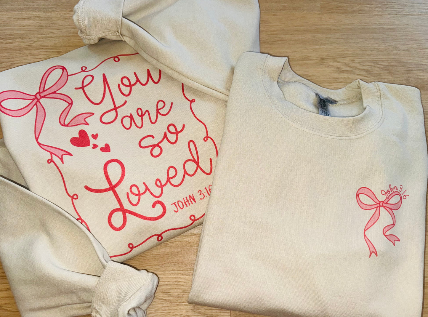 Love like Jesus with front pocket Crewneck TAT 3 WEEKS