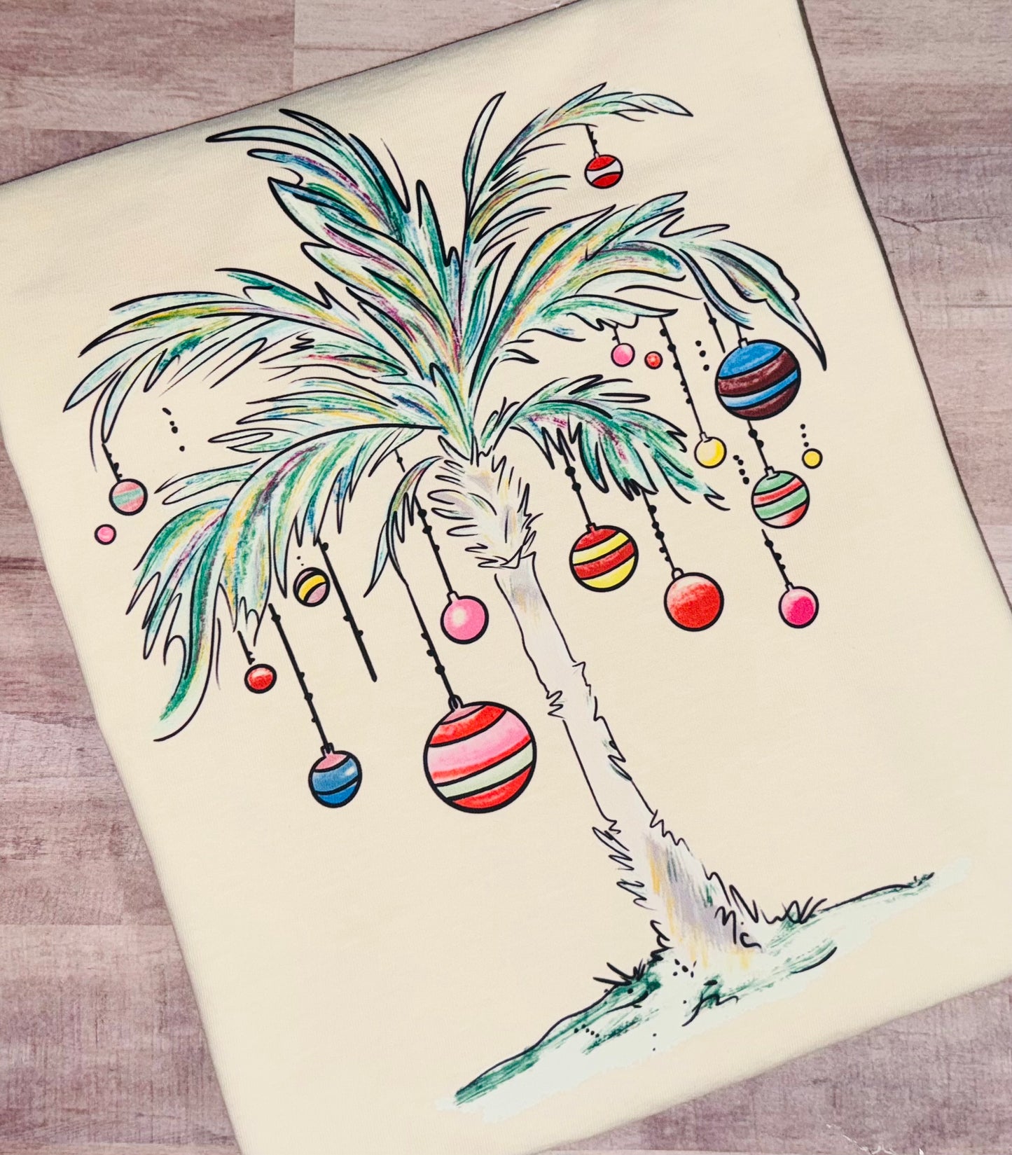 Christmas palm tree tee TAT 3 WEEKS