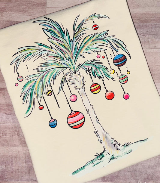 Christmas palm tree tee TAT 3 WEEKS