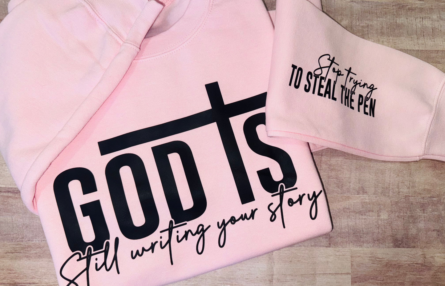 Writing your story sweatshirt with sleeve accent TAT 3 WEEKS