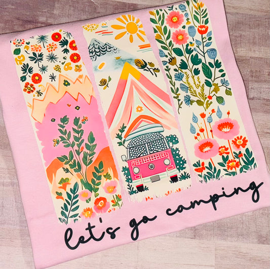 Let’s go camping tee TAT 3 WEEKS