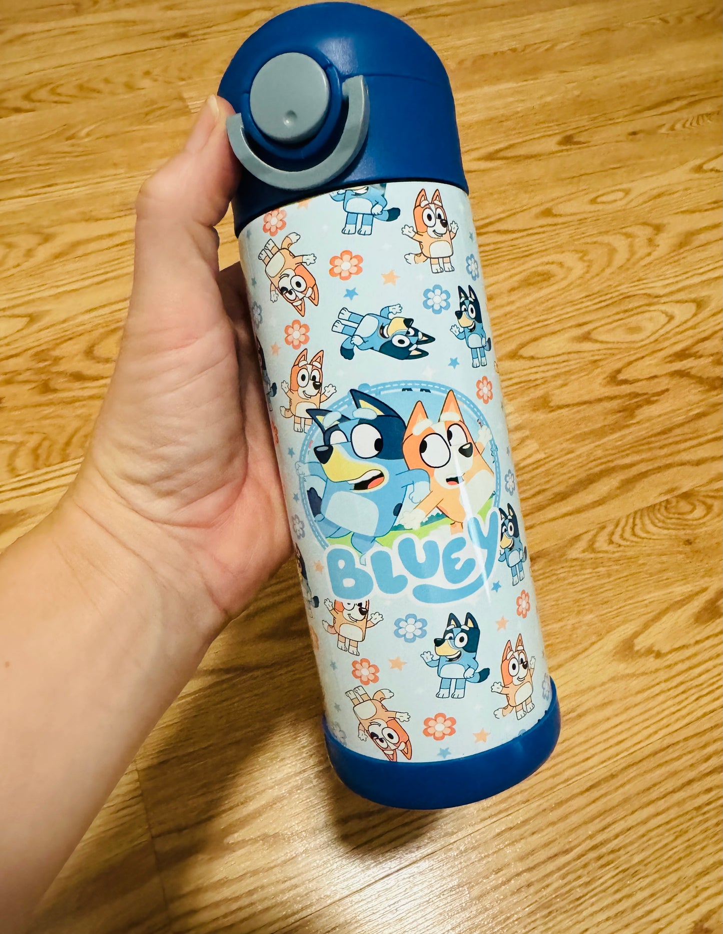 Blue dog kids sippy cup