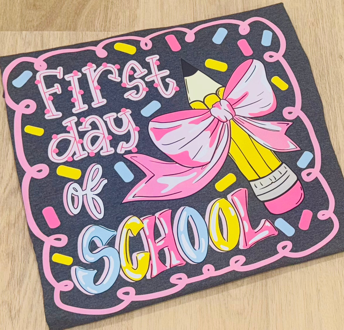 First day of school pencil tee TAT 3 WEEKS