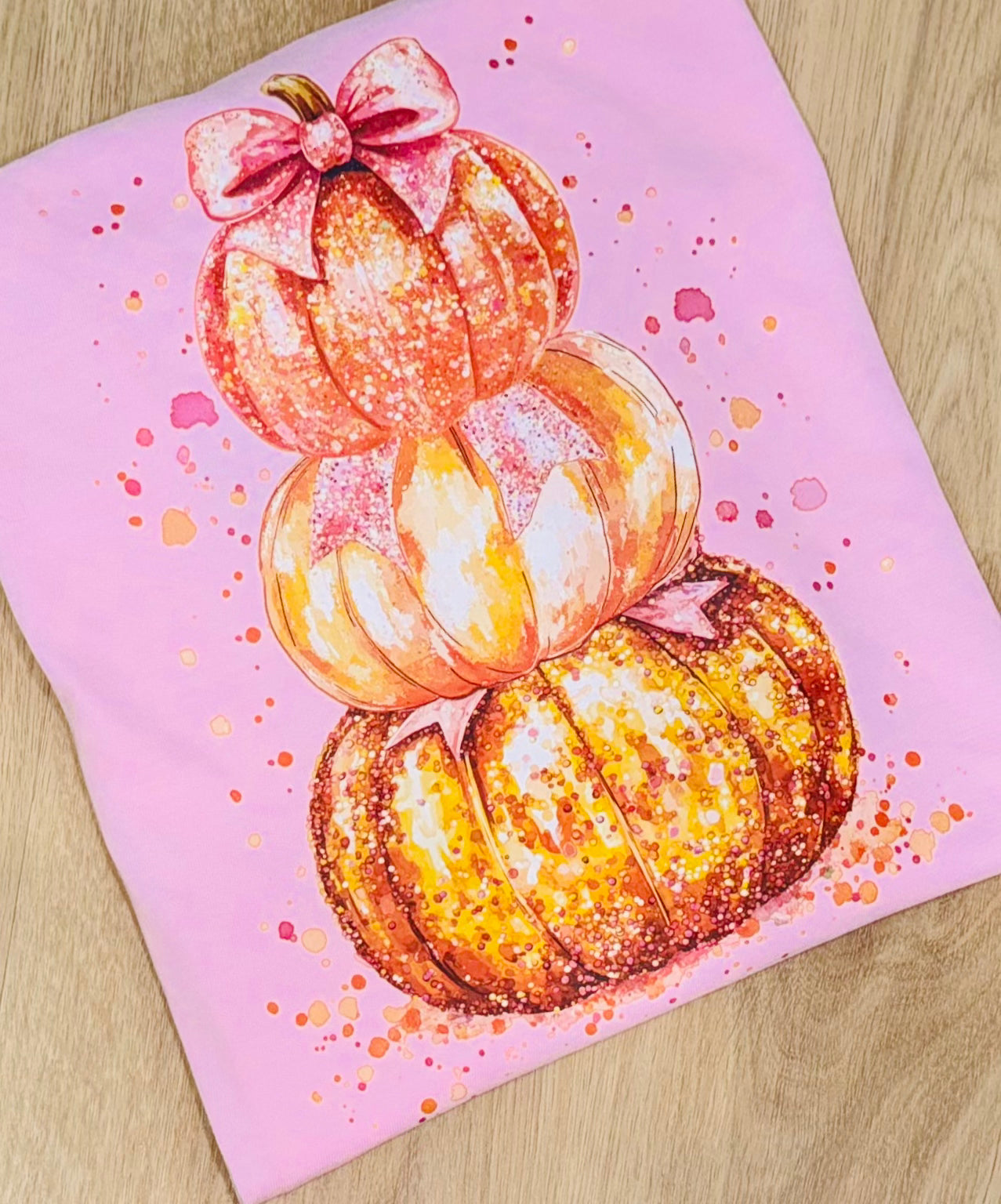 Sparkle pumpkin tee TAT 3 WEEKS